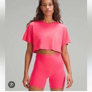 lululemon all yours  Crop Top in Lip Gloss Pink